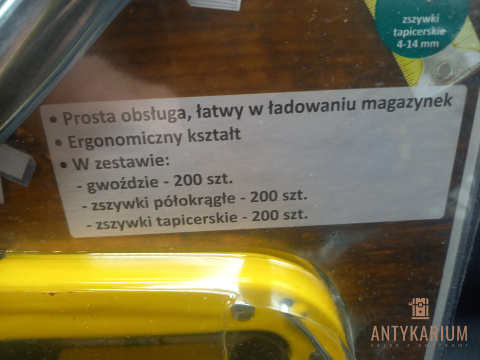 Metalowy zszywacz tapicerski zestaw