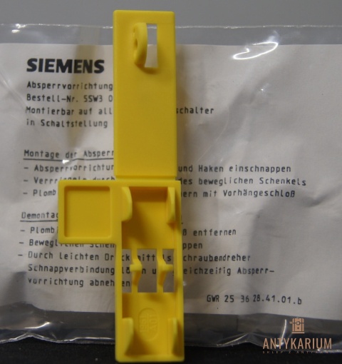 Blokada wyłącznika róż-prądowego 5SW3 003 SIEMENS