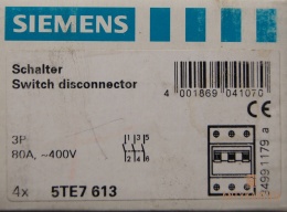 FR Rozłącznik 3P 80A -400V Siemens 5TE7 613