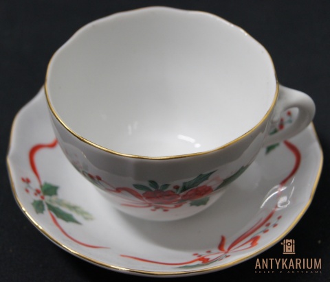 Filiżanka porcelana bogato zdobiona Bohemia
