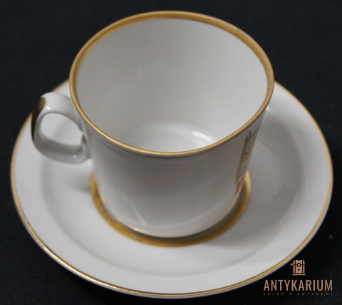 Filiżanka porcelana bogato zdobiona Łomonosow