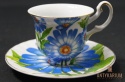 Filiżanka porcelana bogato zdobiona kwiaty