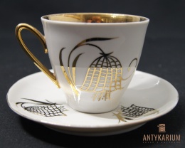 Filiżanka porcelana bogato zdobiona