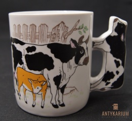 Kubek Porcelana Sandra Rich krowa z cielaczkiem