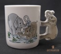 Kubek Porcelana Sandra Rich słoń słoniątko