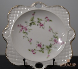 Patera talerz porcelana kwiaty Francja szrokośc 21,5cm
