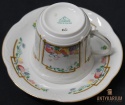 Porcelana filiżanka Chodzież złocona owoce