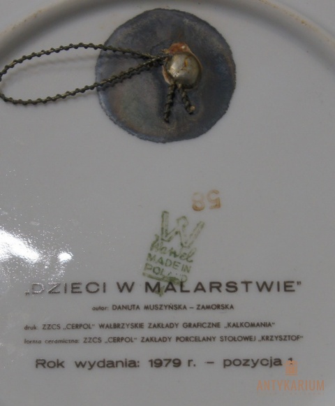 Wawel talerzyk 1979r Dzieci w Malarstwie