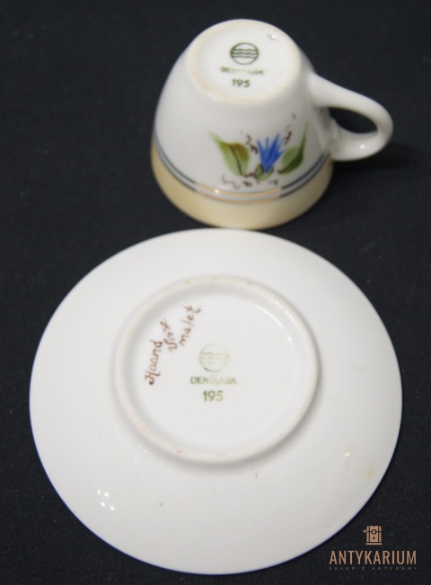 Stara Filiżanka Porcelanowa ręcznie malowana Dania