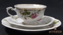 Trio Stara Porcelana filiżanka Chodzież złocona róża