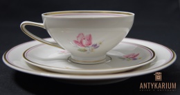 Trio Stara Porcelana filiżanka róża
