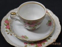 Trio Stara Porcelana filiżanka złocenia róża