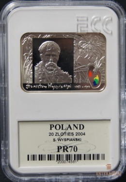 Wyspiański 20 zł mennicza PR 70