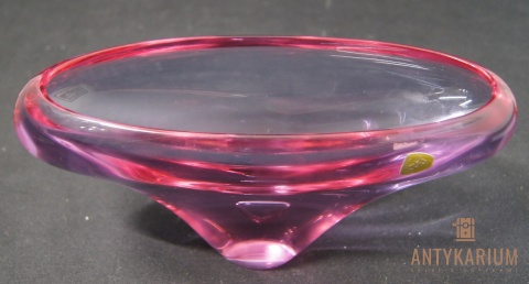 Misa szkło Alexandrytowe 22,5cm Miloslav Klinger 1960/65