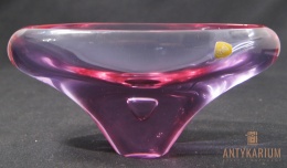 Misa szkło Alexandrytowe 22,5cm Miloslav Klinger 1960/65