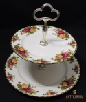 Patera Royal Albert bogato zdobiona róże 25cm Anglia