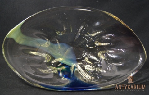 Patera misa trzy kolory 32cm Huta Szkła Mstišov