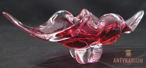Patera różowa 30cm Josef Hospodka 1960