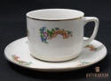 Porcelana filiżanka Chodzież kwiaty złocenia