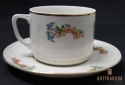 Porcelana filiżanka Chodzież kwiaty złocenia