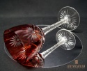 Remer stary rubinowy kryształowy kieliszek do wina 20cm