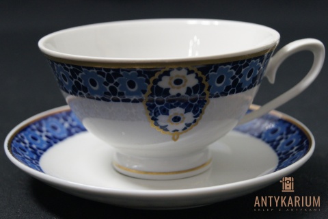 Stara Filiżanka Porcelanowa Kobalt