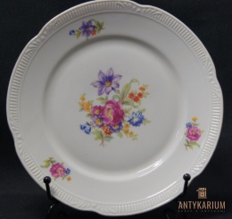 Stary talerz deserowy Chodzież porcelana 1960r