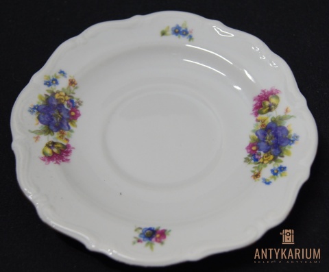 Talerz spodek porcelana C.T. Tielsch Wałbrzych 1945/1950r.