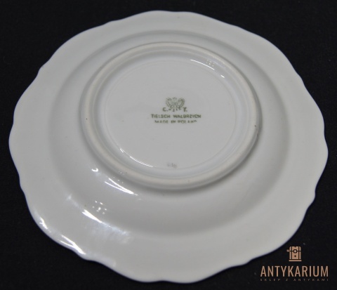 Talerz spodek porcelana C.T. Tielsch Wałbrzych 1945/1950r.