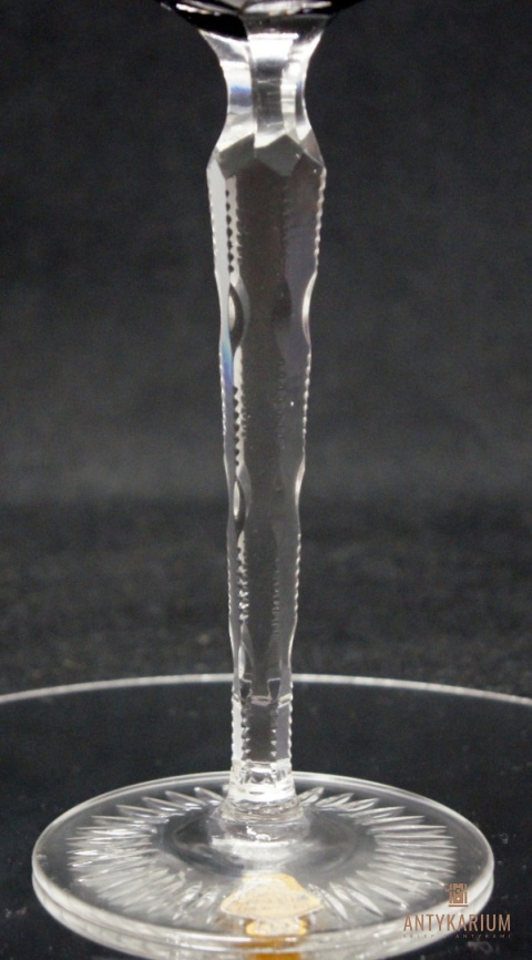 Remer stary rubinowy kryształowy kieliszek do wina 22cm