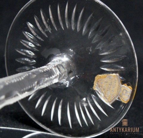 Remer stary rubinowy kryształowy kieliszek do wina 22cm