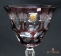 Remer stary burgundowy kryształowy kieliszek do wina 19,5cm