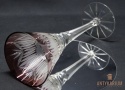Remer stary śliwkowy kryształowy kieliszek do wina 24,2cm