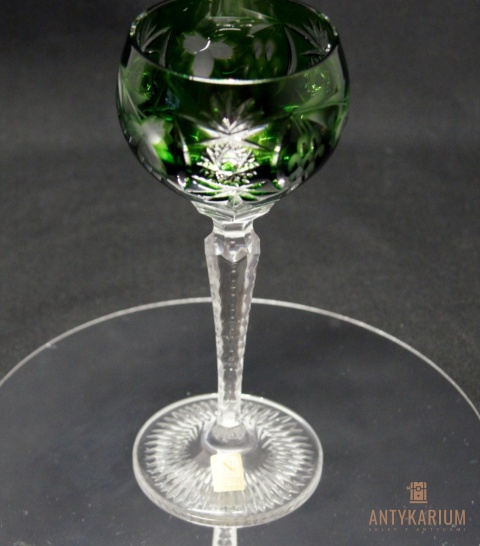 Remer stary zielony Nachtmann kieliszek do wina 18cm