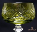 Stary Kieliszek do Wina Kryształ Dwuwarstwowy limonkowy 18cm