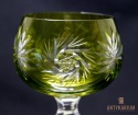 Stary Kieliszek do Wina Kryształ Dwuwarstwowy limonkowy 19,5cm