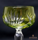 Stary Kieliszek do Wina Kryształ Dwuwarstwowy limonkowy 20cm