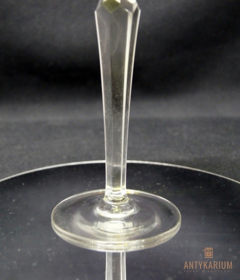 Stary Kieliszek do Wina Kryształ Dwuwarstwowy limonkowy 20cm